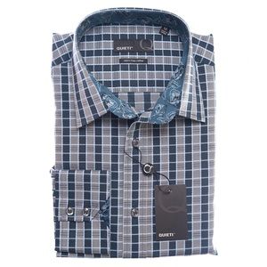 Blue and Gray Quieti Button Up